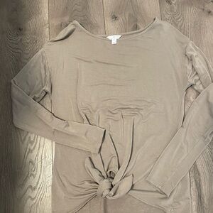 Elegant Beige Long Sleeve Top